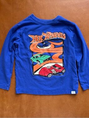 GAP Baby x Hot Wheels Cars Long Sleeve Tee, 4T